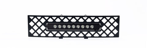 Putco 11-14 Ford F-150 - EcoBoost Bumper Grille Insert - Black SS Diamond w/ 10in Luminix Light Bar - 85182L