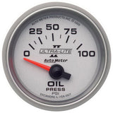 Autometer Ultra-Lite II 52mm 0-100 PSI Electrical Oil Pressure Gauge - 4927