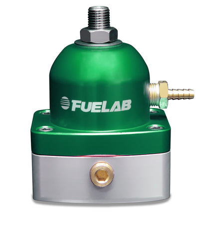 Fuelab 545 EFI Adjustable Mini FPR In-Line 25-90 PSI (1) -6AN In (1) -6AN Return - Green - 54501-6