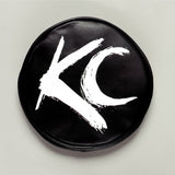 KC HiLiTES 6in. Round Soft Cover (Pair) - Black w/Yellow KC Logo - 5102