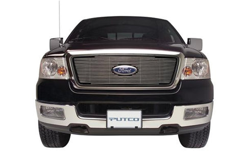 Putco 04-08 Ford F-150 Shadow Billet (Bar Grille) w/ Logo CutOut (6-pcs / Does not Cover Bumper) - 71141