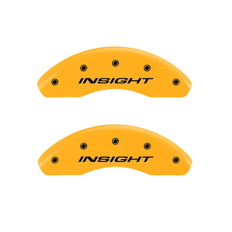 MGP Front set 2 Caliper Covers Engraved Front Insight Yellow finish black ch - 20003FINSYL