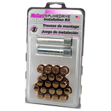 McGard SplineDrive Tuner 5 Lug Install Kit w/Locks & Tool (Cone) M12x1.5 / 13/16 Hex - Gold (CS) - 65557GDC