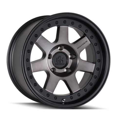 Mayhem 8300 Prodigy 18x9 / 6x120 BP / 0mm Offset / 66.9mm Hub Matte Black w/ Dark Tint Wheel - 8300-8932TM