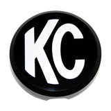 KC HiLiTES 6in. Round Hard Cover for Daylighter/SlimLite/Pro-Sport (Single) - Black w/White KC Logo - 5105