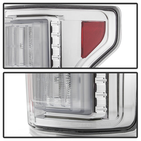 Spyder 18-19 Ford F-150 (W/O Blind Spot Sensor) LED Tail Lights - Chrome (ALT-YD-FF15018-LED-C) - 5085658