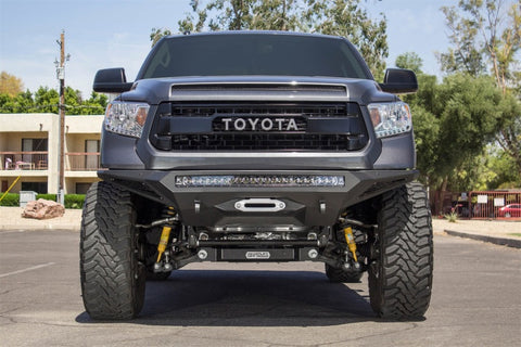 Addictive Desert Designs 2014+ Toyota Tundra Stealth Fighter Front Bumper w/Winch Mount & Sensors - F741422860103