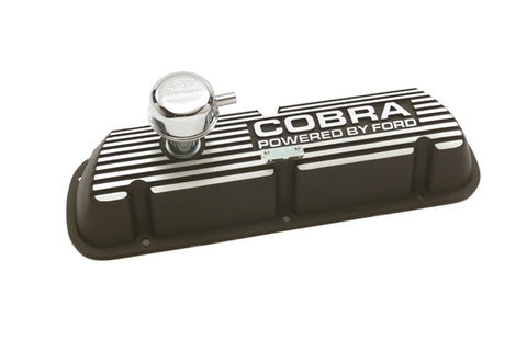 Ford Racing Black Satin Valve Cover Cobra - M-6582-A