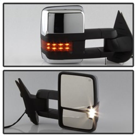 xTune Chevy Silverado 07-13 Heated Amber LED Signal Mirrors Chrome MIR-CSIL07S-G3C-PWH-AM-SET - 9936760