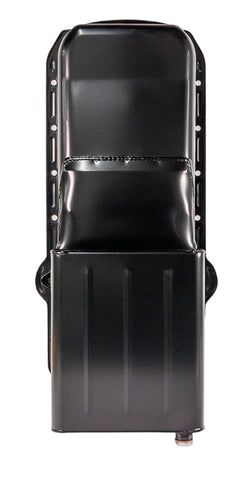 Moroso 86-Up Chevrolet Small Block (w/1 Piece Rear Main Seal) Wet Sump 6qt 9in Steel Oil Pan - Black - 20212