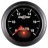 Autometer Sport-Comp II 2-1/16in Digital Voltometer Gauge - 18V - 3683