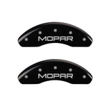 MGP 4 Caliper Covers Engraved Front & Rear MOPAR Black finish silver ch - 32022SMOPBK