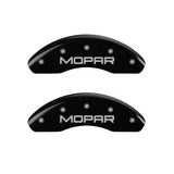 MGP 4 Caliper Covers Engraved Front & Rear MOPAR Black finish silver ch - 12199SMOPBK