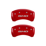 MGP 4 Caliper Covers Engraved Front & Rear SHO Red finish silver ch - 10222SSHORD