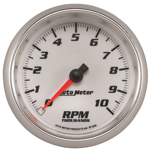 Autometer Pro-Cycle Gauge Tachometer 3 3/8in 10K Rpm White - 19798