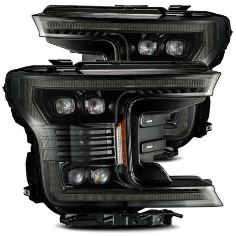 AlphaRex 18-20 Ford F-150 NOVA LED Proj Headlight Plank Style Alpha Blk w/Activ Light/Seq Signal/DRL - 880165