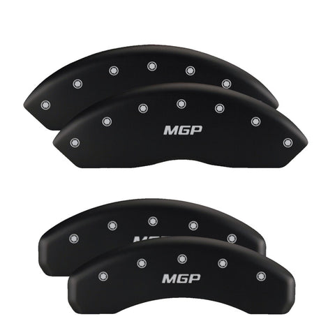 MGP 4 Caliper Covers Engraved Front & Rear Gen 5/SS Red finish silver ch - 14215SSS5RD