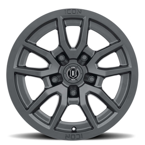 ICON Vector 5 17x8.5 5x150 25mm Offset 5.75in BS 110.1mm Bore Satin Black Wheel - 2617855557SB