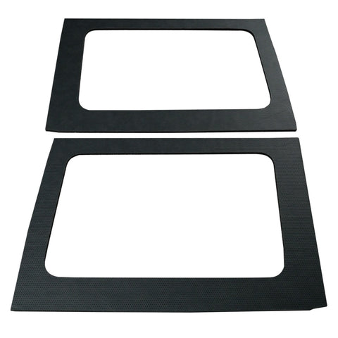 DEI 11-18 Jeep Wrangler JK 4-Door Boom Mat Rear Side Window Trim - 2 Piece - Black Leather Look - 50163