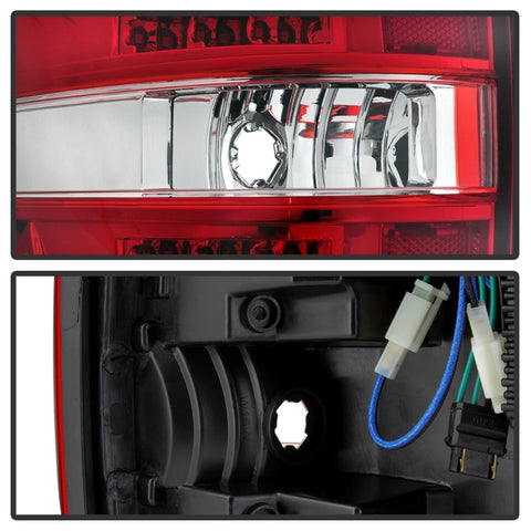 xTune 09-14 Ford F-150 Light Bar LED Tail Lights - Red Clear (ALT-JH-FF15009-LBLED-RC) - 9042201