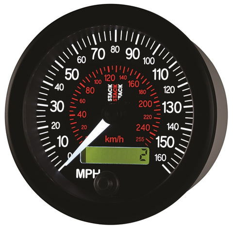 Autometer Stack Instruments 88MM 0-160 MPH / 260 KM/H Programmable Speedometer - Black - ST3801