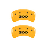 MGP 4 Caliper Covers Engraved Front & Rear 300 Yellow Finish Black Char 2007 Chrysler 300 - 32004S300YL