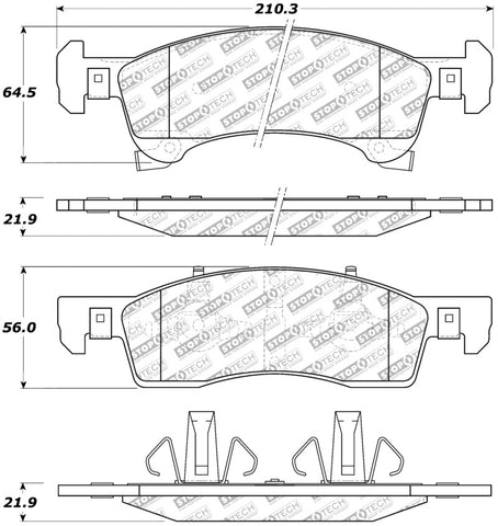 StopTech Street Select Brake Pads - Rear - 305.09340