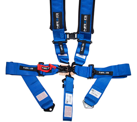 NRG SFI 16.1 5PT 3in. Seat Belt Harness / Latch Link - Blue - SBH-5PCBL