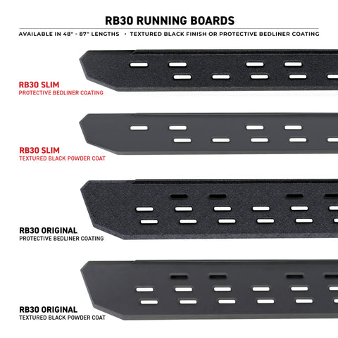 Go Rhino RB30 Running Boards 87in. - Tex. Blk (Boards ONLY/Req. Mounting Brackets) - 69600087PC