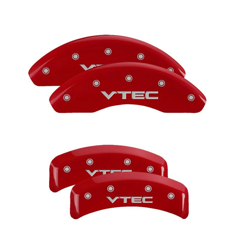 MGP 4 Caliper Covers Engraved Front & Rear MGP Red finish silver ch - 38001SMGPRD