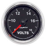 Autometer GS Series 2-1/16in Voltmeter 18V Electrical Gauge Full Sweep - 3891