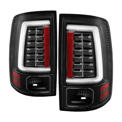 Spyder Dodge Ram 09-18 LED Tail Lights - All Black ALT-YD-DRAM09V2-LED-BKV2 (Incandescent Only) - 5085917