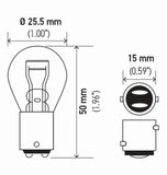 Hella Bulb 1034 12V 23/8W Bay15D S8 (2) - 1034TB