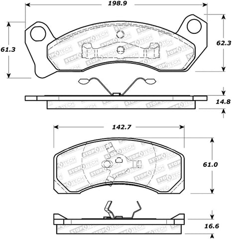 StopTech Street Brake Pads - 308.02000