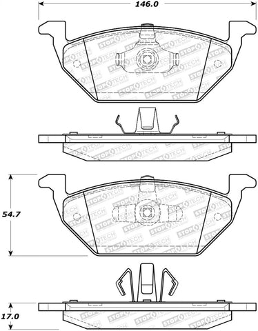 StopTech Street Brake Pads - 308.10550