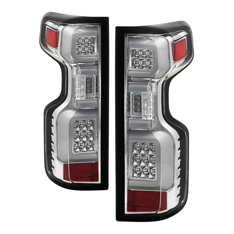 Spyder Chevy Silverado 19-20 LED Tail Light Chrome ALT-YD-CS19HAL-C - 5087263