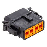 NAMZ Deutsch DTM 12-Position Plug w/12 Stamped Terminals & Wedgelock - Black (HD 74119-98BK) - MDP-12B