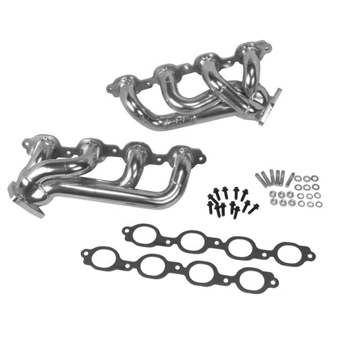 BBK 14-18 GM Truck 5.3/6.2 1 3/4in Shorty Tuned Length Headers - Polished Silver Ceramic - 40470