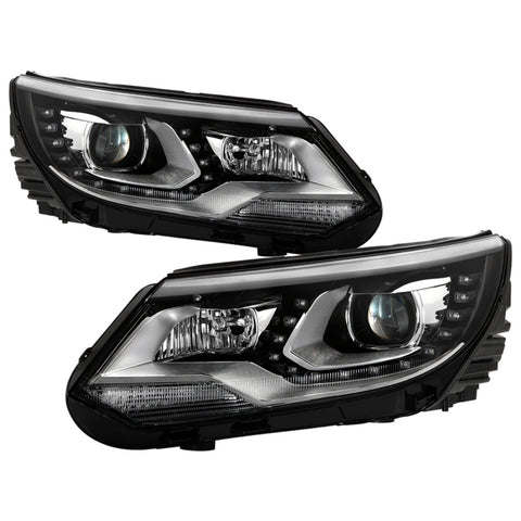 Spyder VW Tiguan 12-17 LED/DRL Projector Headlights Chrome PRO-JH-VWT12-LED-C - 9948527