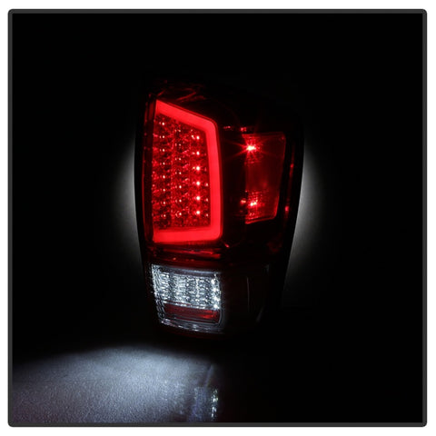 xTune 16-18 Toyota Tacoma Light Bar LED Tail Lights - Chrome (ALT-JH-TTA16-LBLED-C) - 9041709