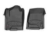 WeatherTech 2014+ Chevrolet Silverado 1500 Vinyl Front FloorLiner - Black (Double/Crew Cab) - 449681V