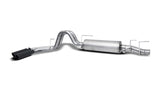 Gibson 21-24 Ford F150 2.7/3.3L 3/2.5in Cat-Back Dual Sport Exhaust System Stainless - Black Elite - 69224B
