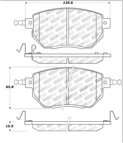 StopTech Street Touring 03-11/05 Infiniti / 05-06 Nissan Front Brake Pads - 308.09690