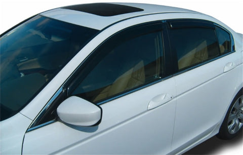 Stampede 2008-2012 Honda Accord Sedan Tape-Onz Sidewind Deflector 4pc - Smoke - 6725-2