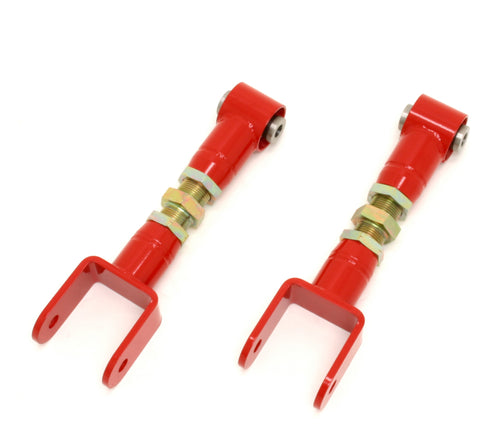 BMR 79-04 Fox Mustang Upper Control Arms On-Car Adj. w/ Spherical Bearings - Red - UTCA015R