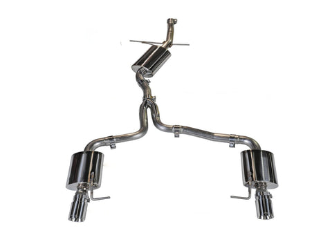 AWE Tuning Audi B8 A5 2.0T Touring Edition Exhaust - Dual Outlet Polished Silver Tips - 3015-32022