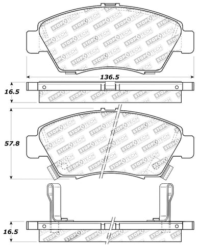 StopTech Performance 06-11 Honda Civic Sedan Hybrid Front Brake Pads - 309.09480