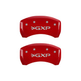 MGP 4 Caliper Covers Engraved Front Pontiac Engraved Rear GXP Red finish silver ch - 18011SPXPRD