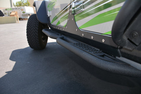 DV8 Offroad 07-18 Jeep Wrangler JK Rock Slider Steps (4 Door Only) - SRSOTB-06