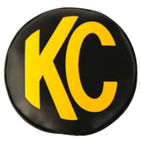 KC HiLiTES 6in. Round Soft Cover (Pair) - Black w/Yellow KC Logo - 5102